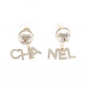 CHANEL Ivory Pearl Logo Earrings